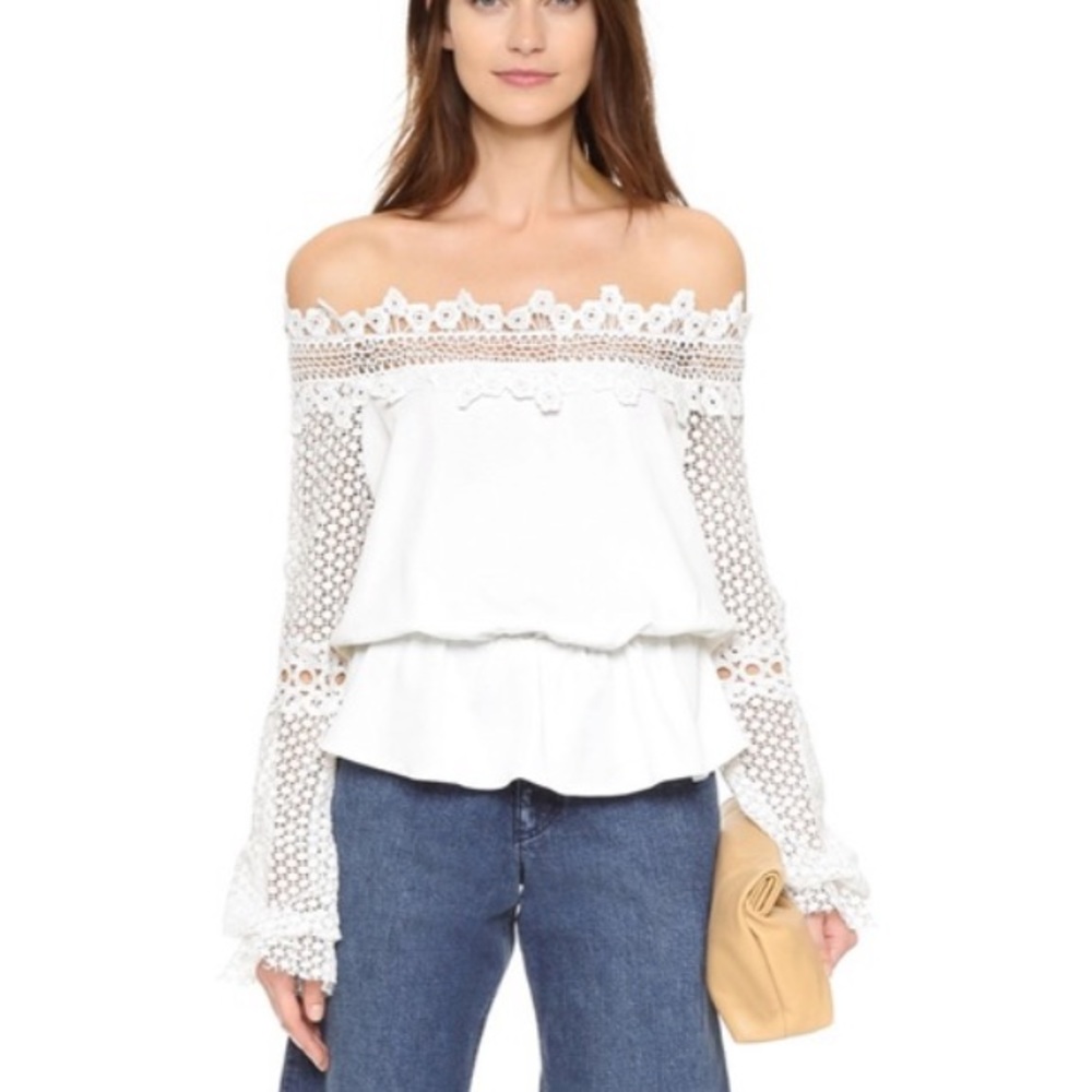 NWT || Style Mafia || Crochet Off-Shoulder Top
